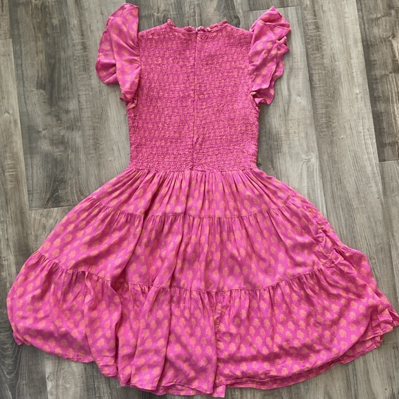 J Marie Mia Rose Smocked Ruched Tiered Dress size Small Retail $168 - Picture 4 of 4